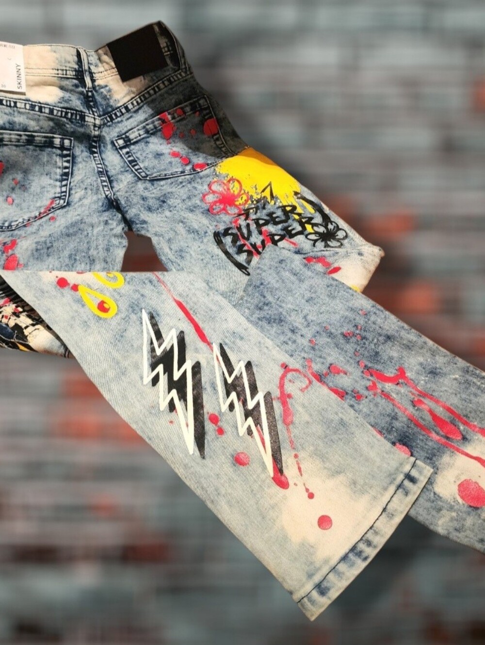 Rue21 Unisex Premium Flex Graffiti Jeans - Picture 8 of 16
